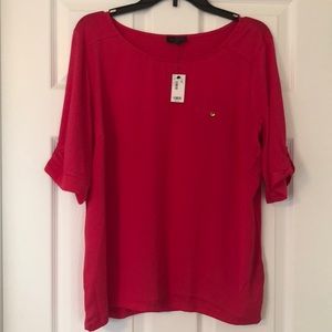 The Limited got pink mixed media top